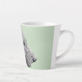 Irish Wolfhound-schilderij - Cute Original Dog Art Latte Mok (Rechts)