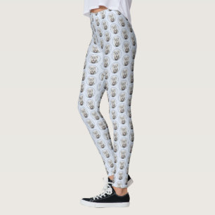 Irish Wolfhound-schilderij - Cute Original Dog Art Leggings