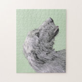 Irish Wolfhound-schilderij - Cute Original Dog Art Legpuzzel (Verticaal)