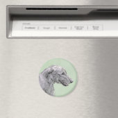 Irish Wolfhound-schilderij - Cute Original Dog Art Magneet (Insitu (Vaatwasser))