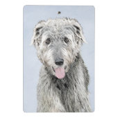 Irish Wolfhound-schilderij - Cute Original Dog Art Mini Klembord (Achterkant)