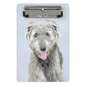 Irish Wolfhound-schilderij - Cute Original Dog Art Mini Klembord (Voorkant)