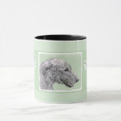 Irish Wolfhound-schilderij - Cute Original Dog Art Mok (Midden)
