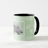 Irish Wolfhound-schilderij - Cute Original Dog Art Mok (Voorkant rechts)