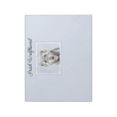 Irish Wolfhound-schilderij - Cute Original Dog Art Notitieblok (Linkerzijde)