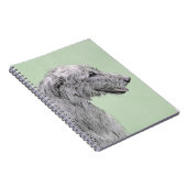 Irish Wolfhound-schilderij - Cute Original Dog Art Notitieboek (Rechterzijde)