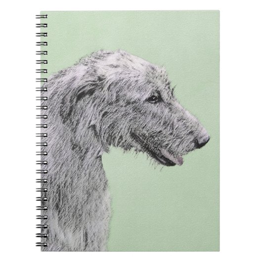 Irish Wolfhound-schilderij - Cute Original Dog Art Notitieboek (Voorkant)