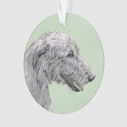 Irish Wolfhound-schilderij - Cute Original Dog Art Ornament (voorkant)