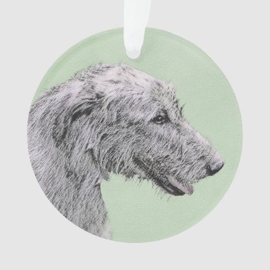 Irish Wolfhound-schilderij - Cute Original Dog Art Ornament (voorkant)