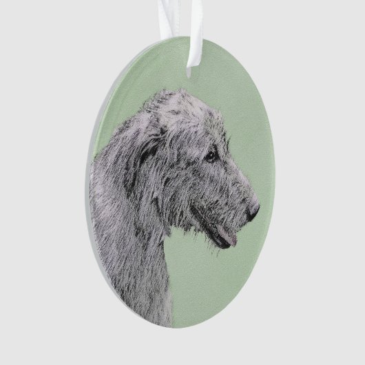 Irish Wolfhound-schilderij - Cute Original Dog Art Ornament (voorkant)
