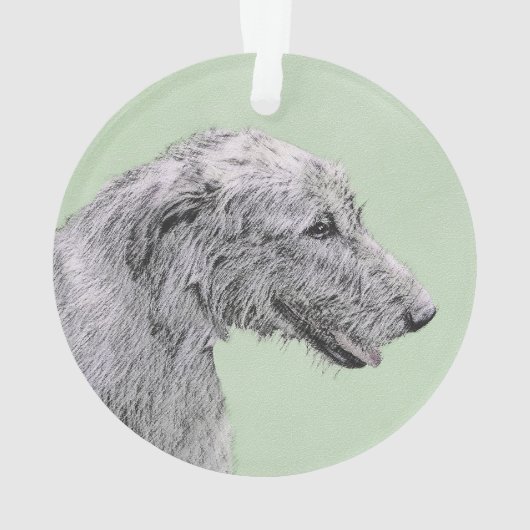 Irish Wolfhound-schilderij - Cute Original Dog Art Ornament (achterkant)