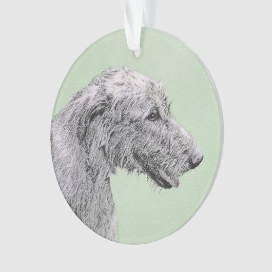Irish Wolfhound-schilderij - Cute Original Dog Art Ornament (voorkant)