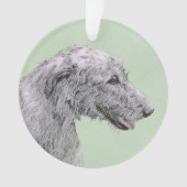 Irish Wolfhound-schilderij - Cute Original Dog Art Ornament (voorkant)
