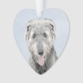 Irish Wolfhound-schilderij - Cute Original Dog Art Ornament (voorkant)