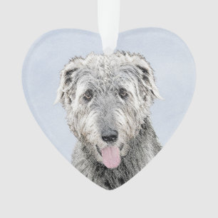 Irish Wolfhound-schilderij - Cute Original Dog Art Ornament