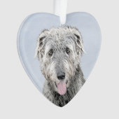 Irish Wolfhound-schilderij - Cute Original Dog Art Ornament (voorkant)