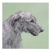 Irish Wolfhound-schilderij - Cute Original Dog Art Perfect Poster (Voorkant)