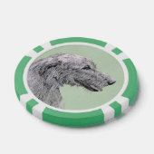 Irish Wolfhound-schilderij - Cute Original Dog Art Poker Chips (Enkel)