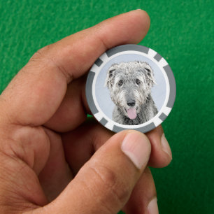 Irish Wolfhound-schilderij - Cute Original Dog Art Poker Chips
