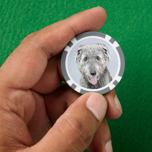 Irish Wolfhound-schilderij - Cute Original Dog Art Poker Chips (Hand)