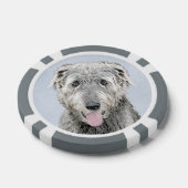 Irish Wolfhound-schilderij - Cute Original Dog Art Poker Chips (Enkel)