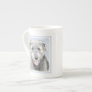 Irish Wolfhound-schilderij - Cute Original Dog Art Porselein Kop