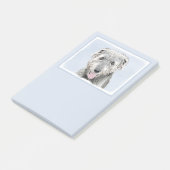 Irish Wolfhound-schilderij - Cute Original Dog Art Post-it® Notes (Schuin)