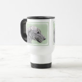 Irish Wolfhound-schilderij - Cute Original Dog Art Reisbeker (Voorkant links)