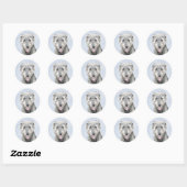 Irish Wolfhound-schilderij - Cute Original Dog Art Ronde Sticker (Vel)