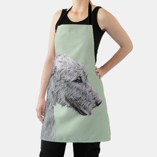 Irish Wolfhound-schilderij - Cute Original Dog Art Schort (Insitu)