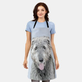 Irish Wolfhound-schilderij - Cute Original Dog Art Schort (Gedragen)