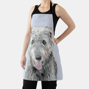 Irish Wolfhound-schilderij - Cute Original Dog Art Schort