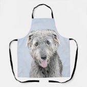 Irish Wolfhound-schilderij - Cute Original Dog Art Schort (Voorkant)