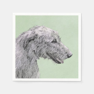 Irish Wolfhound-schilderij - Cute Original Dog Art Servet