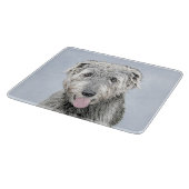 Irish Wolfhound-schilderij - Cute Original Dog Art Snijplank (Hoek)