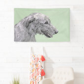 Irish Wolfhound-schilderij - Cute Original Dog Art Spandoek (Insitu)