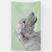 Irish Wolfhound-schilderij - Cute Original Dog Art Spandoek (Verticaal)
