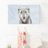 Irish Wolfhound-schilderij - Cute Original Dog Art Spandoek (Insitu)