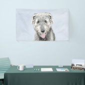 Irish Wolfhound-schilderij - Cute Original Dog Art Spandoek (Beurs)