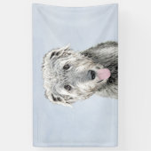 Irish Wolfhound-schilderij - Cute Original Dog Art Spandoek (Verticaal)