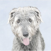 Irish Wolfhound-schilderij - Cute Original Dog Art Sticker (Voorkant)