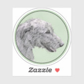 Irish Wolfhound-schilderij - Cute Original Dog Art Sticker (Vel)