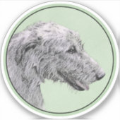 Irish Wolfhound-schilderij - Cute Original Dog Art Sticker (Voorkant)