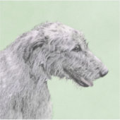 Irish Wolfhound-schilderij - Cute Original Dog Art Sticker (Voorkant)
