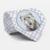 Irish Wolfhound-schilderij - Cute Original Dog Art Stropdas (Opgerold)