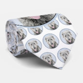 Irish Wolfhound-schilderij - Cute Original Dog Art Stropdas (Opgerold)