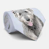 Irish Wolfhound-schilderij - Cute Original Dog Art Stropdas (Opgerold)