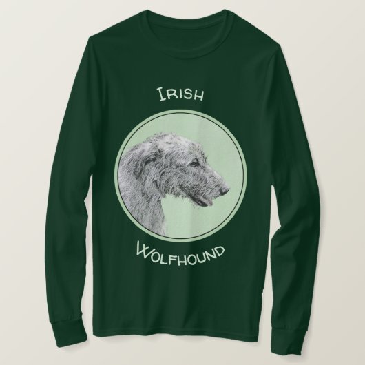 Irish Wolfhound-schilderij - Cute Original Dog Art T-shirt (Design voorkant)