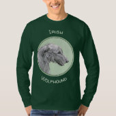 Irish Wolfhound-schilderij - Cute Original Dog Art T-shirt (Voorkant)