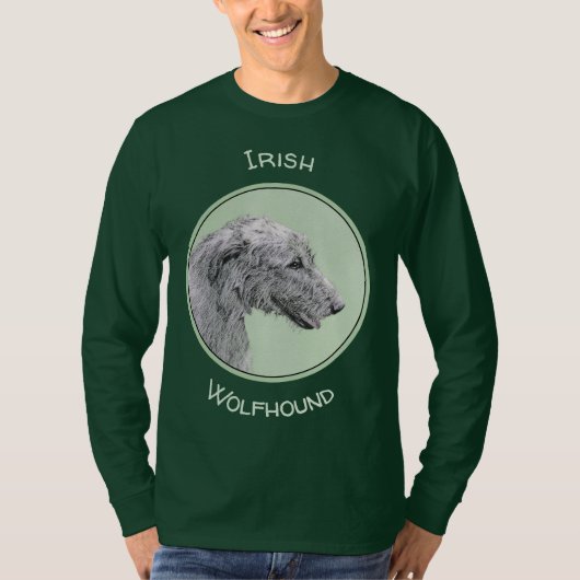 Irish Wolfhound-schilderij - Cute Original Dog Art T-shirt (Voorkant)